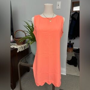Coral Scallop Dress